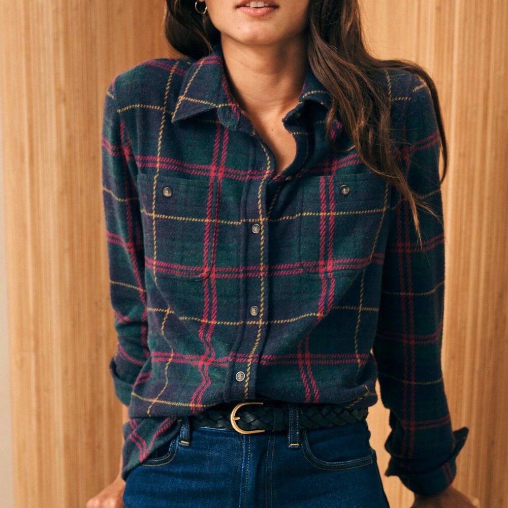 Faherty Legend™ Sweater Shirt In Outer Limits Plaid Size Large